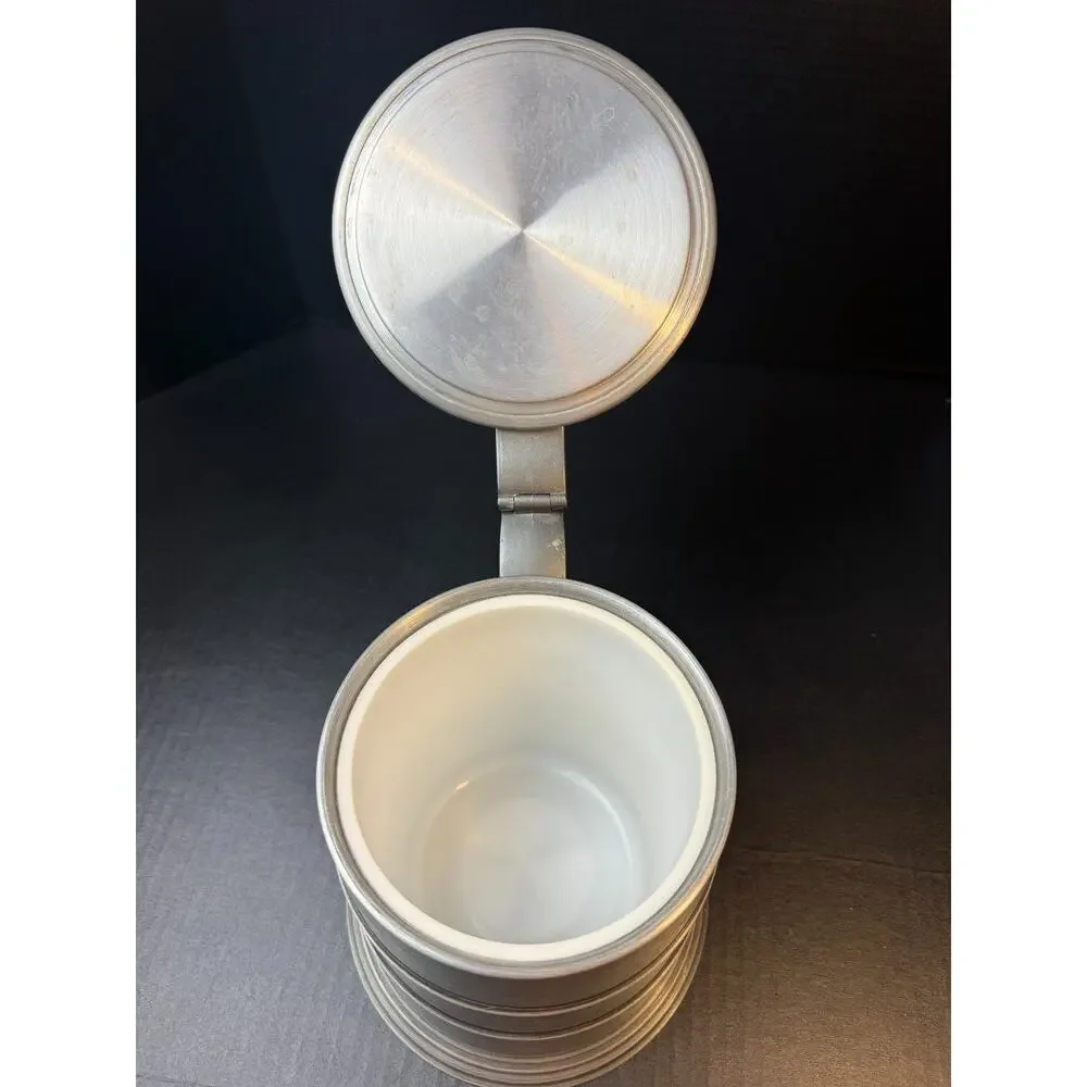 University of Texas UT Seymour Mann Pewtertone Stein Ice Bucket Bar Italy 1960s